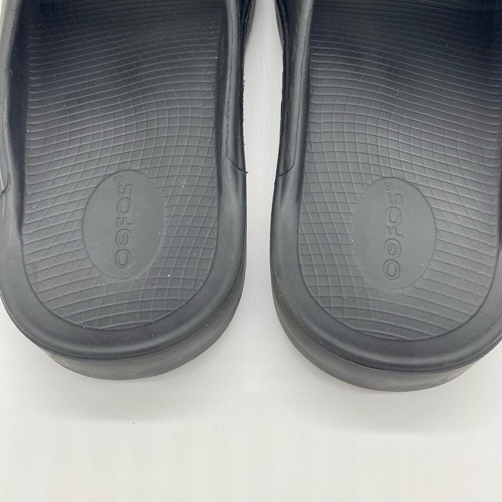 Oofos Black Rubber Slide Sandals Comfort Shoes Orthopedic Slip-on Men's size 10 - Picture 8 of 8
